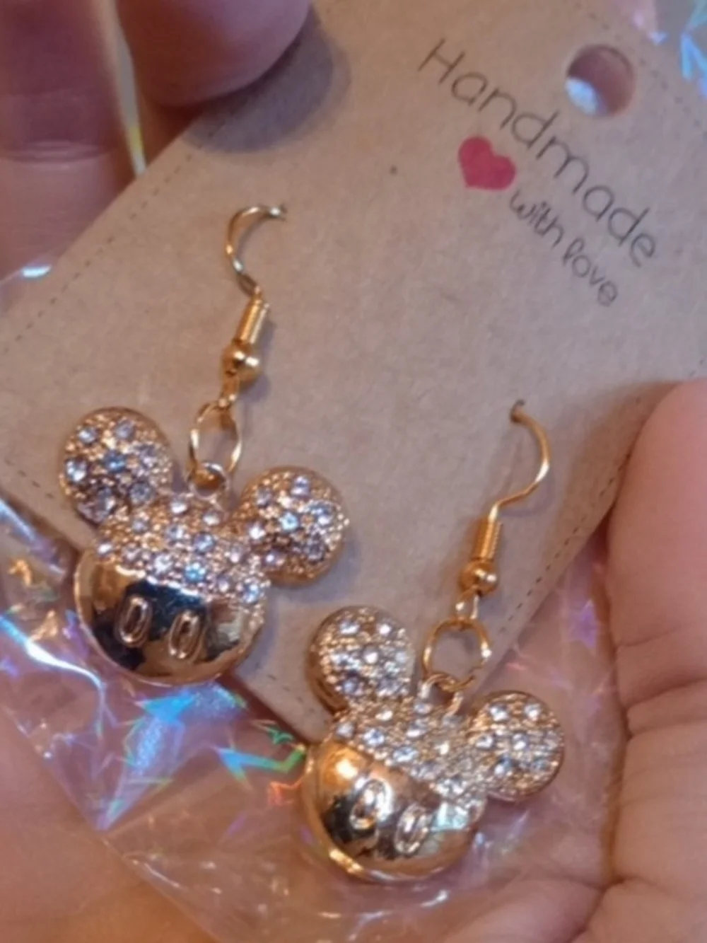 $8 Each Or Bundle 5/$20  Handmade Gold-tone Mickey Mouse Inspired Earrings